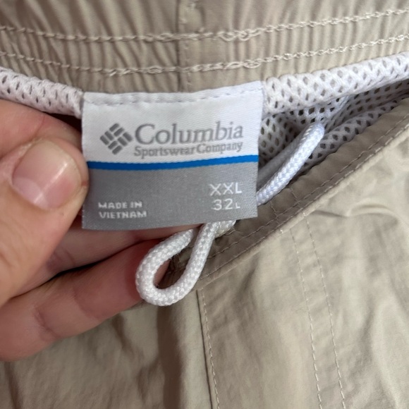 Columbia PFG Pants Omni-Shade Convertible Beige Hiking Trail Mens Sz XXL X 32L - Picture 8 of 9